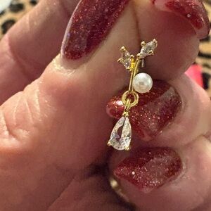 Nose Ring- Dangling  shape Gold Tone 20 G Nose Cooper Nose Ring